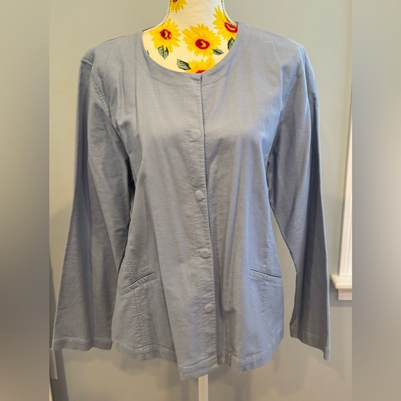 NWT Eileen Fisher Round Neck Button Cotton Jacket Size XL - Picture 1 of 13